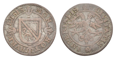 Швейцарские кантоны, Цюрих 1 шиллинг ND (1634) KM 12 серебро 603-923