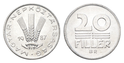 Венгрия 20 филлеров 1987 BP KM 573 алюминий 4668-127