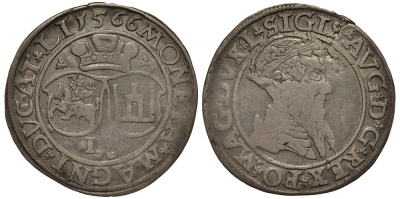 Польша 4 гроша (чворак) 1566 Сигизмунд II Август (1544-1572), вес 3,46 гр. серебро 1516-1432