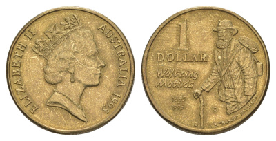 Австралия 1 доллар 1995 Эндрю «Банджо» Патерсон KM 269 алюминиевая бронза 4631-1152