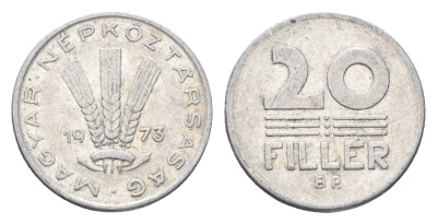 Венгрия 20 филлеров 1973 BP KM 573 алюминий 4665-1114