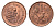 ЮАР 1 цент 1966 Ян ван Рибек (1619-1677), South Africa, легенда на африкаанс, капские воробьи KM 65.1 бронза aUNC 4690-929