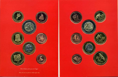 Албания набор из 8 монет 2004 европробники, в оригинальном картонном буклете 5-6-3-40