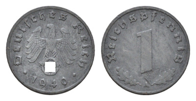 Германия 1 рейхспфенниг 1940 A KM 97, J. 369 цинк 4630-1043
