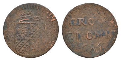 Нидерланды, Голландская Республика, Гронинген и Оммелэнд 1 дуит 1694 KM 35 медь 413-2413