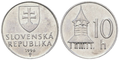 Словакия 10 геллеров 1996 MK KM 17 алюминий aUNC 4164-444