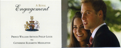 Олдерни 5 фунтов 2010 помолвка принца Уильяма и Кейт Миддлтон, в оригинальной коробке, с сертификатом, проба 925, позолота, тираж 5000 экз. KM 211a серебро PROOF 3-4-4-32