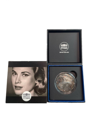 Франция 10 евро 2022 Женщины мира - Грейс Келли, в оригинальной упаковке, с сертификатом, тираж 3.000 экземпляров серебро 8-2-02-06
