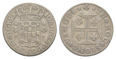 Португалия 120 реалов ND (1706-1750) Жуан V (1706-1750) KM 178 серебро 00-801-32