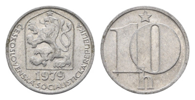 Чехословакия 10 геллеров 1979 KM 80 алюминий 192-129
