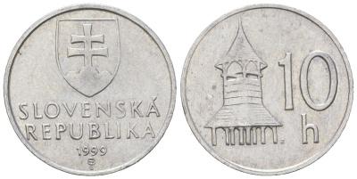 Словакия 10 геллеров 1999 MK KM 17 алюминий 206-114