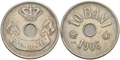 Румыния 10 бани 1906 Кароль I (1881-1914) KM 32 медно-никель 89-1412