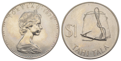 Токелау 1 доллар 1979 год-тип KM 2 медно-никель BU 5010-1214