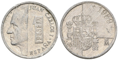 Испания 1 песета 1996 Хуан Карлос I (1975 - 2014) KM 832 алюминий 4154-515