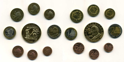 ПОЛЬША ЕВРОНАБОР ИЗ 9 МОНЕТ (С 5 ЕВРО) 2004 PROBA, ПРОБНИКИ PROOF 4-2-10