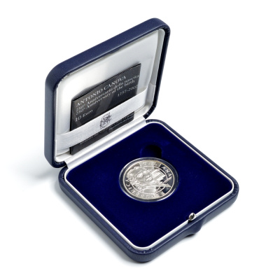 Италия 10 евро 2007 250 лет со дня рождения скульптора Антонио Кановы KM 296 серебро PROOF 3-6-2-35