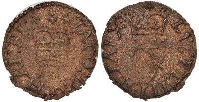 Ирландия 1 фартинг 1625-1644 Чарльз I медь 441-121