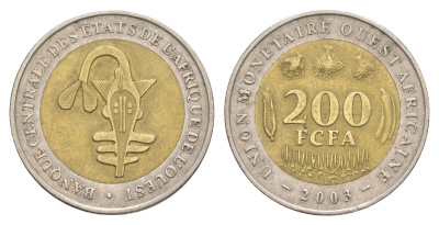 Западная Африка (BCEAO) 200 франков 2003 KM 14 биметалл 4654-547