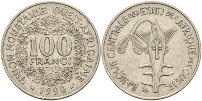 Западная Африка (BCEAO) 100 франков 2002 KM 4 никель 4364-2753