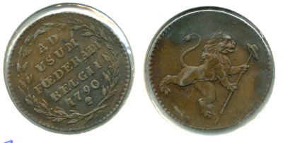 АВСТРИЙСКИЕ НИДЕРЛАНДЫ 2 ЛИАРДА 1790 KM 45 медь 503-223