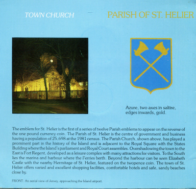 Джерси набор из 7 монет (1, 2, 5, 10, 20 и 50 пенсов; 1 фунт) 1983 в оригинальном буклете, тираж 25.000 экземпляров KM 54, 55, 56, 57.1, 58.1 и 59 и 66 BU 7-7-16