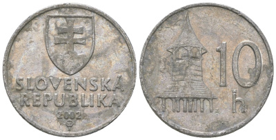 Словакия 10 геллеров 2002 MK KM 17 алюминий UNC 4164-542