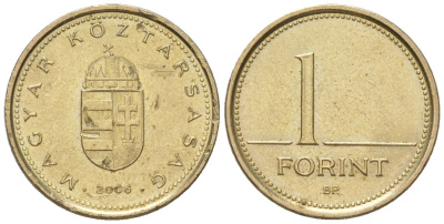 Венгрия 1 форинт 2006 BP KM 692 никель латунь 4124-724