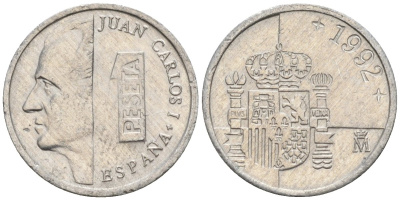 Испания 1 песета 1998 Хуан Карлос I (1975 - 2014) KM 832 алюминий 4154-518