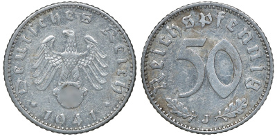 Германия 50 рейхспфеннигов 1941 J KM 96, J. 372 алюминий 72-1323