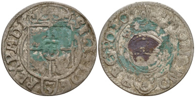 Польша 3 полкера (3 полторака - 1 крейцер) ND (1620-1627) Сигизмунд III Ваза (1587-1632) KM 41 серебро 4158-1125