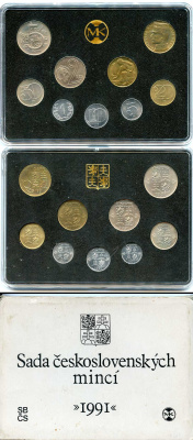 Чехословакия официальный набор из 9 монет 1991 KM MS 12 UNC 00-00