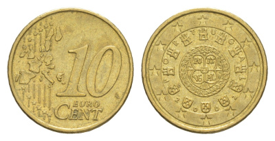Португалия 10 евроцентов 2002 KM 743 нордик 4649-1239