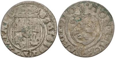 Польша 3 полкера (3 полторака - 1 крейцер) 1624 Сигизмунд III Ваза (1587-1632) Gorecki B.24, KM 41 серебро 4158-948