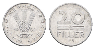 Венгрия 20 филлеров 1982 BP KM 573 алюминий 4665-1165