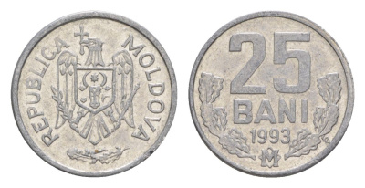 Молдавия (Молдова) 25 бань (бани) 1993 KM 3 алюминий 4632-761