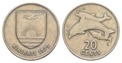 Кирибати 20 центов 1979 KM 5 медно-никель 4631-1134