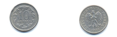 ПОЛЬША 10 ГРОШЕЙ 1993 KM 279 медно-никель 4379-545