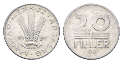Венгрия 20 филлеров 1981 BP KM 573 алюминий 4665-1155