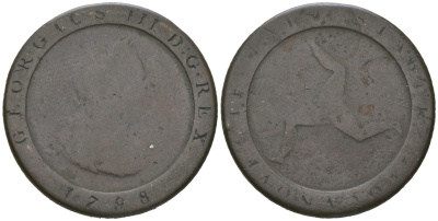 Остров Мэн 1/2 пенни 1798 Георг III KM 10 медь 94-414