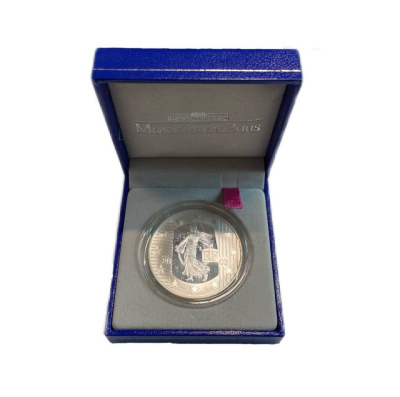 Франция 1 1/2 евро 2003 сеятель, евросоюз, в оригинальной коробке KM 2003 серебро  PROOF  3-4-6-03