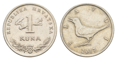 Хорватия 1 куна 2017 KM 9.1 медь цинк никель 4379-713