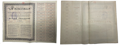 Румыния акция без номинала 1920 23 купона бумага 5554-13-1-1