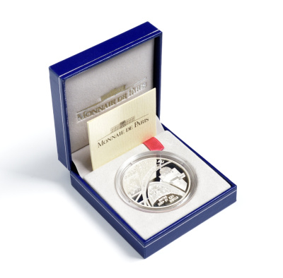 Франция 1 евро = 6,55957 франков 2000 стиль арт-нуво в архитектуре (XIX-XX веков) в оригинальной коробке, с сертификатом KM 1227 серебро PROOF 4-3-2-13