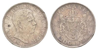 Румыния 200 леев 1942 Михай I (1940-1947) KM 63 серебро 4650-244