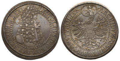 Австрия, Священная Римская империя 2 талера после 1693 Леопольд I (1657-1705), 57,38 гр Dav. 3252 серебро 00-00