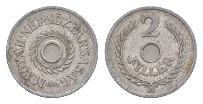 Венгрия 2 филлера 1950 BP KM 546 алюминий 4658-366