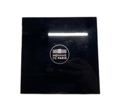 Франция 10 евро 2023 Французское мастерство - Лакост (Lacoste), в форме теннисной ракетки, в оригинальной коробке, с сертификатом, тираж 6.000 экземпляров KM 3246 серебро PROOF 00-00