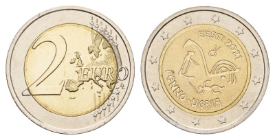 Эстония 2 евро 2021 Финно-угорские народы KM 97 биметалл UNC 60-937