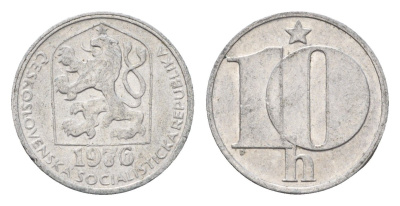 Чехословакия 10 геллеров 1976 KM 80 алюмний 4674-433