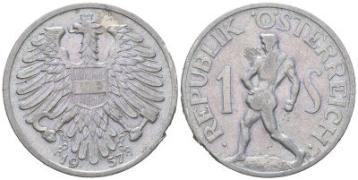 Австрия 1 шиллинг 1957 KM 2871 алюминий 4119-746